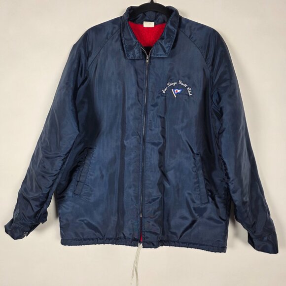 California Other - Vintage 70s 80s California San Diego Yacht Club Sherpa Nautical Men Large Jacket